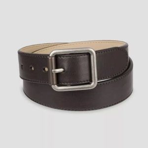 DENIZEN from Levi's Men's 38mm Bevell Edge Stitch Belt Dark Brown M 32-36
